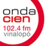 Logotipo de Onda Cien Vinalopó 102.4 FM